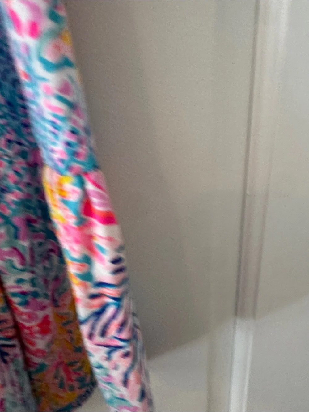 Lilly Pulitzer Bright Pink & Blue Floral Tiered Dress